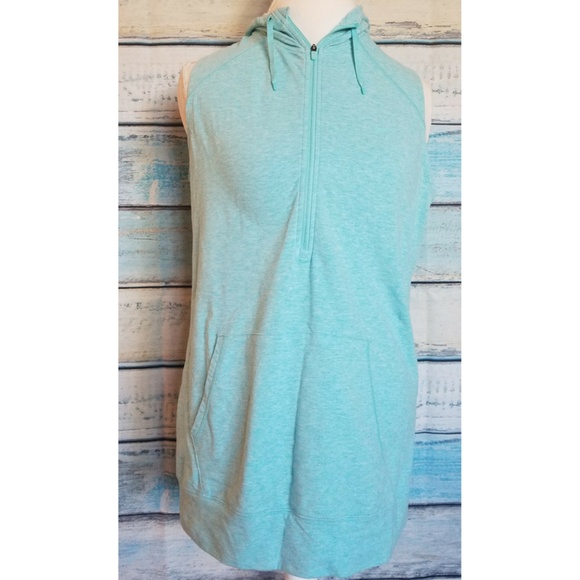 Nike Tops - Light Blue Nike Sleeveless Pullover Hoodie Size L